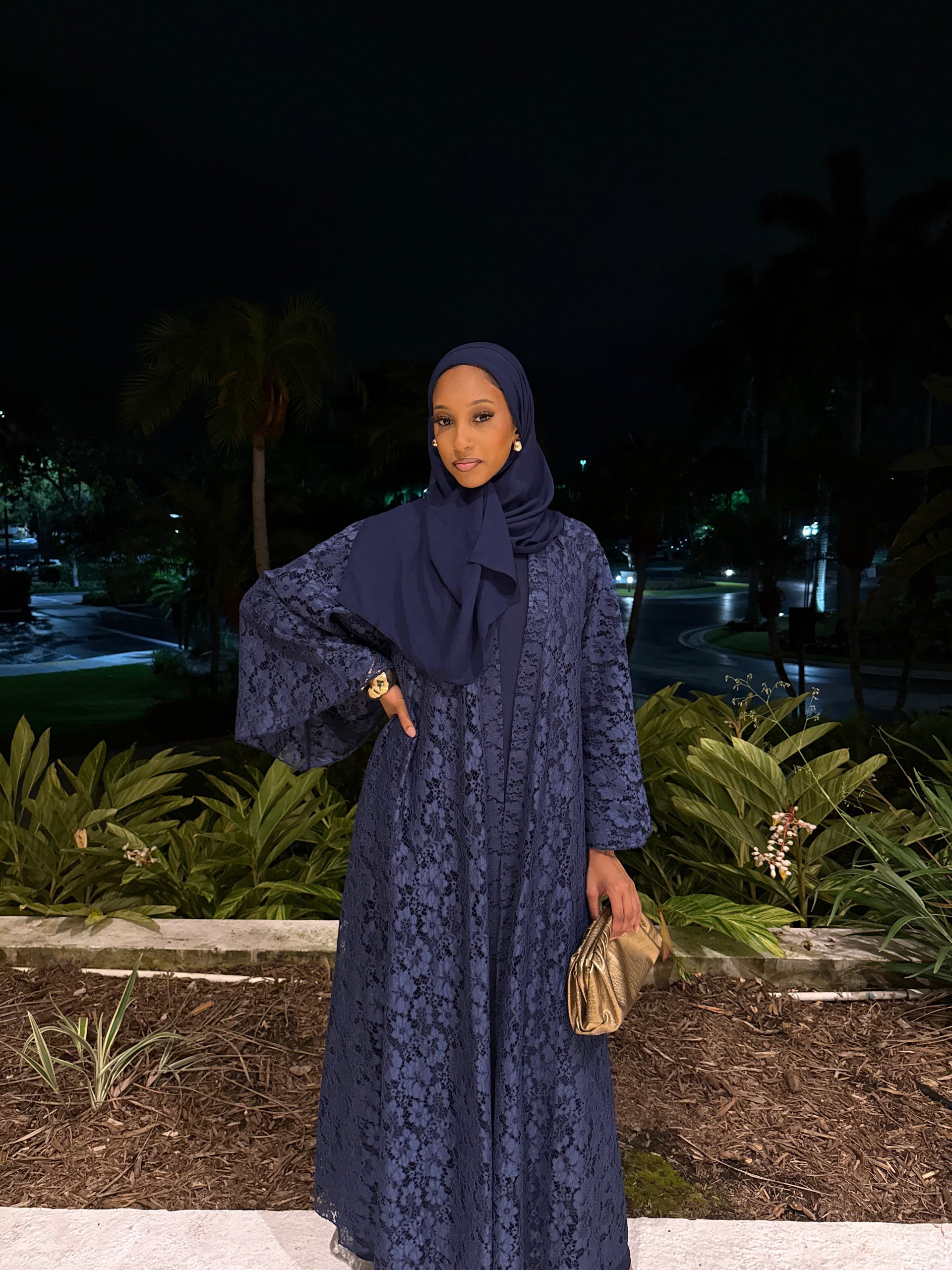 Aliyah Lace Set Navy Blue