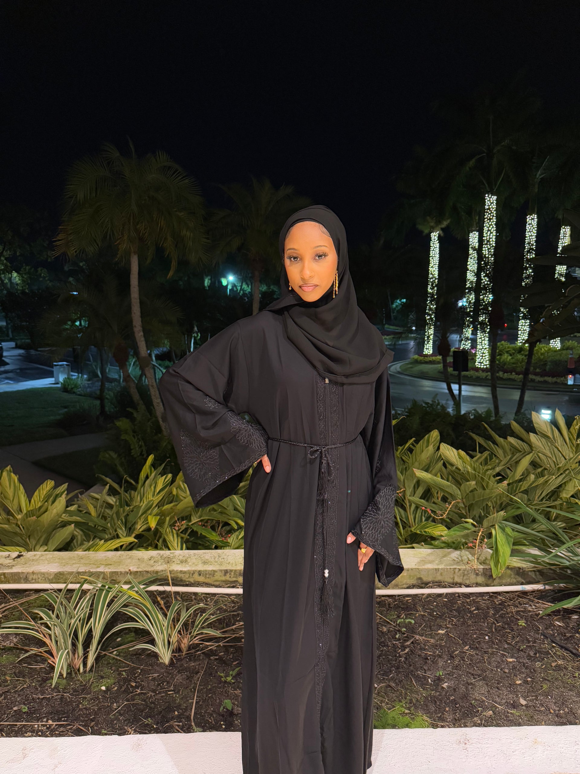 Midnight Zipper Abaya