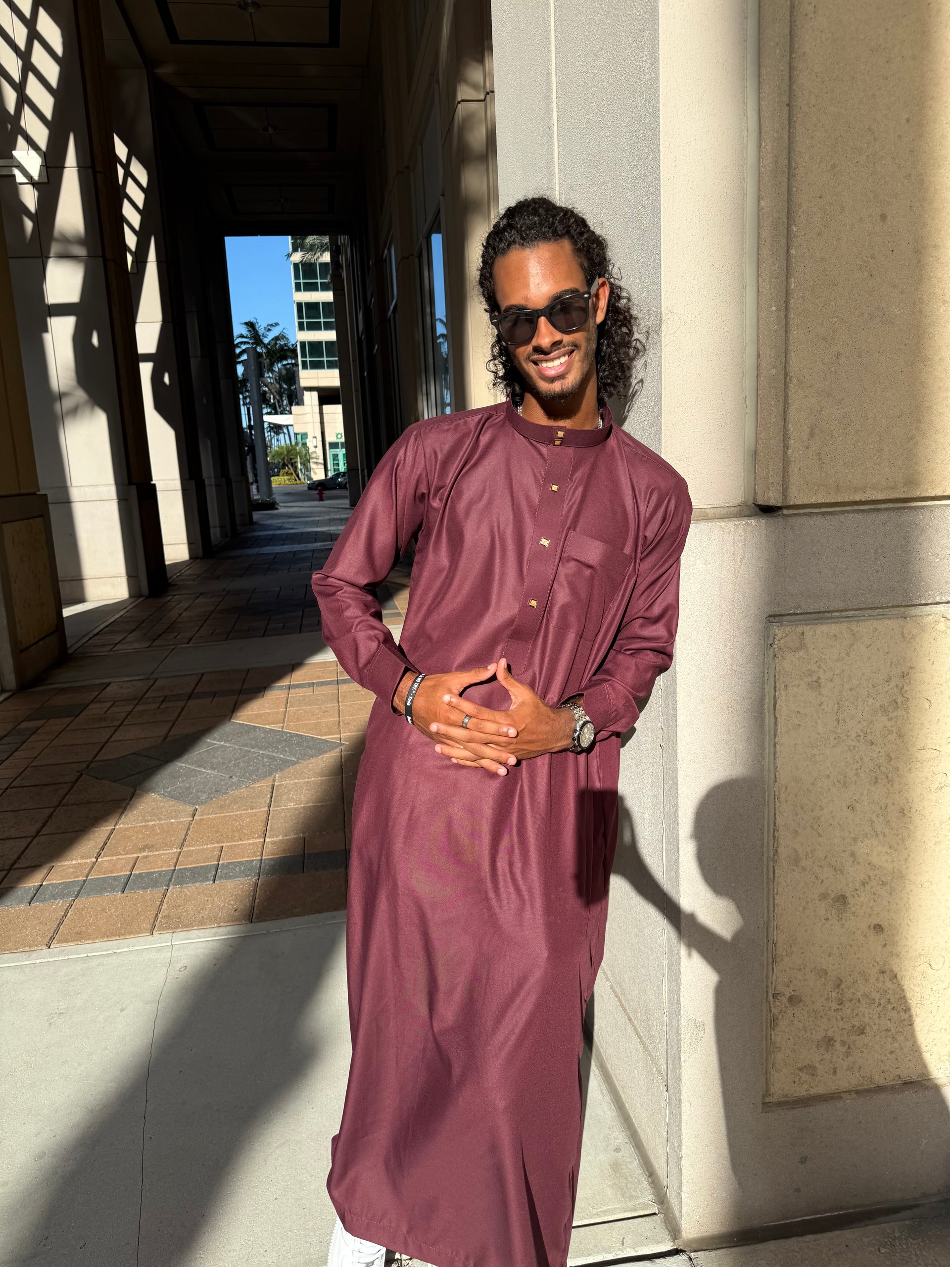 Burgundy Men’s Thobe