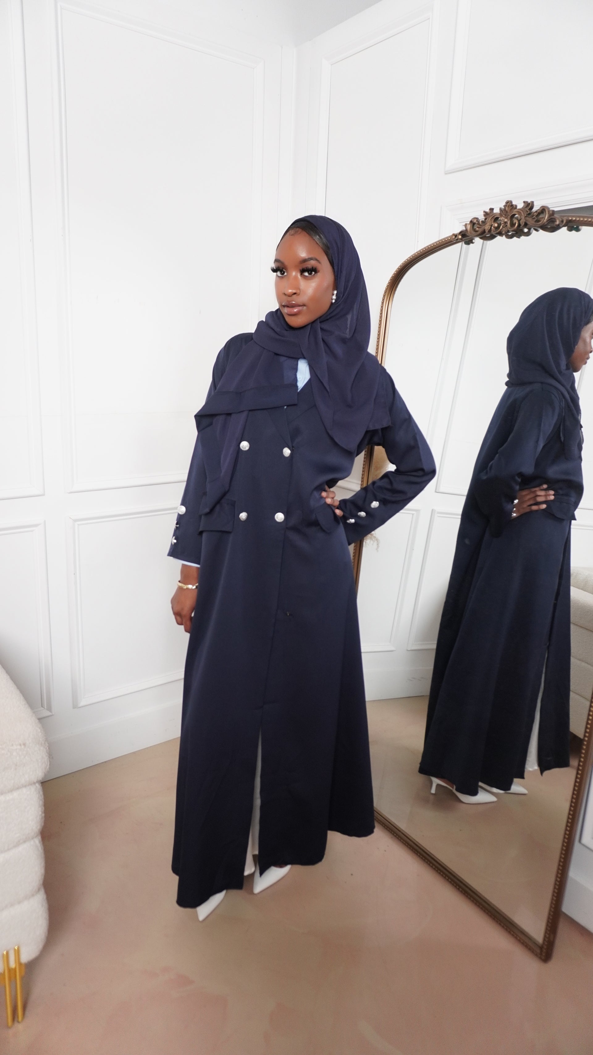 Blue Empire Abaya Set