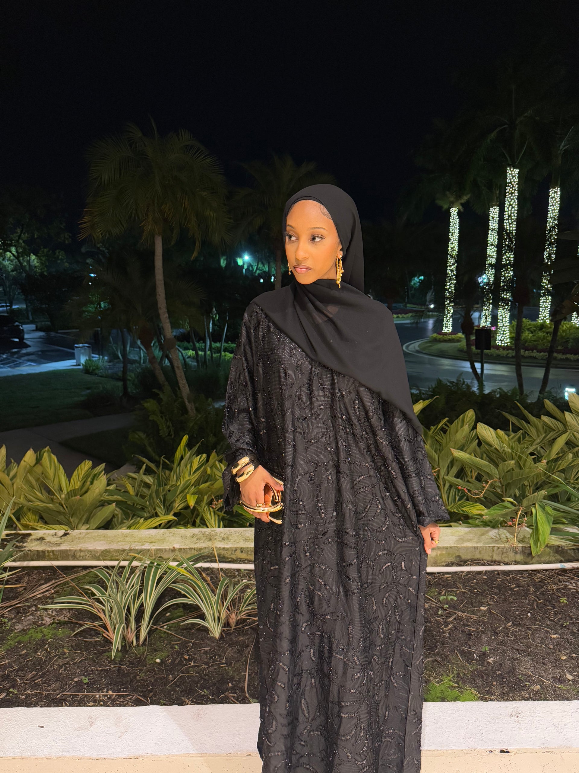 Black Sparkle Abaya