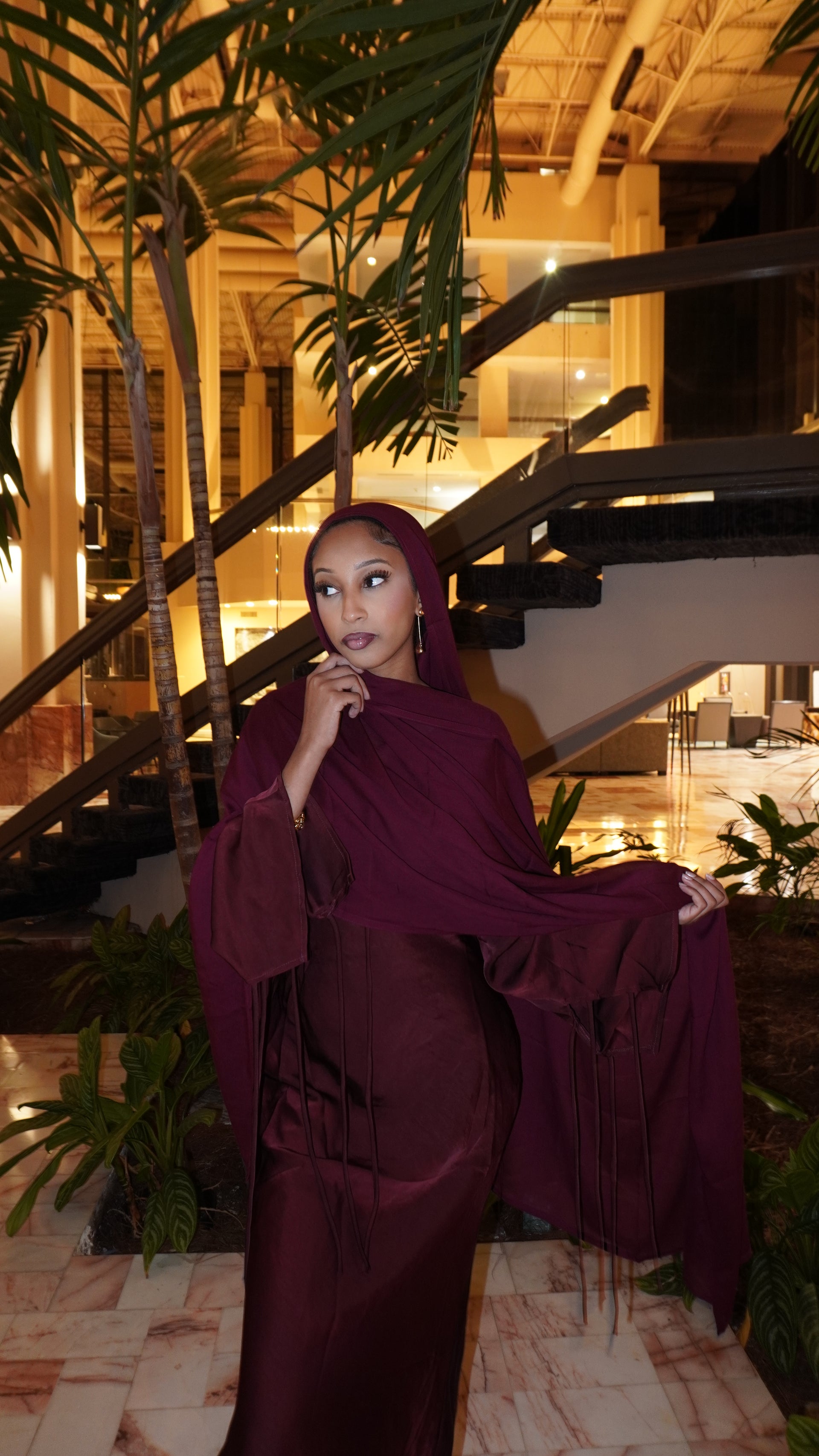 Aura Burgundy Dress