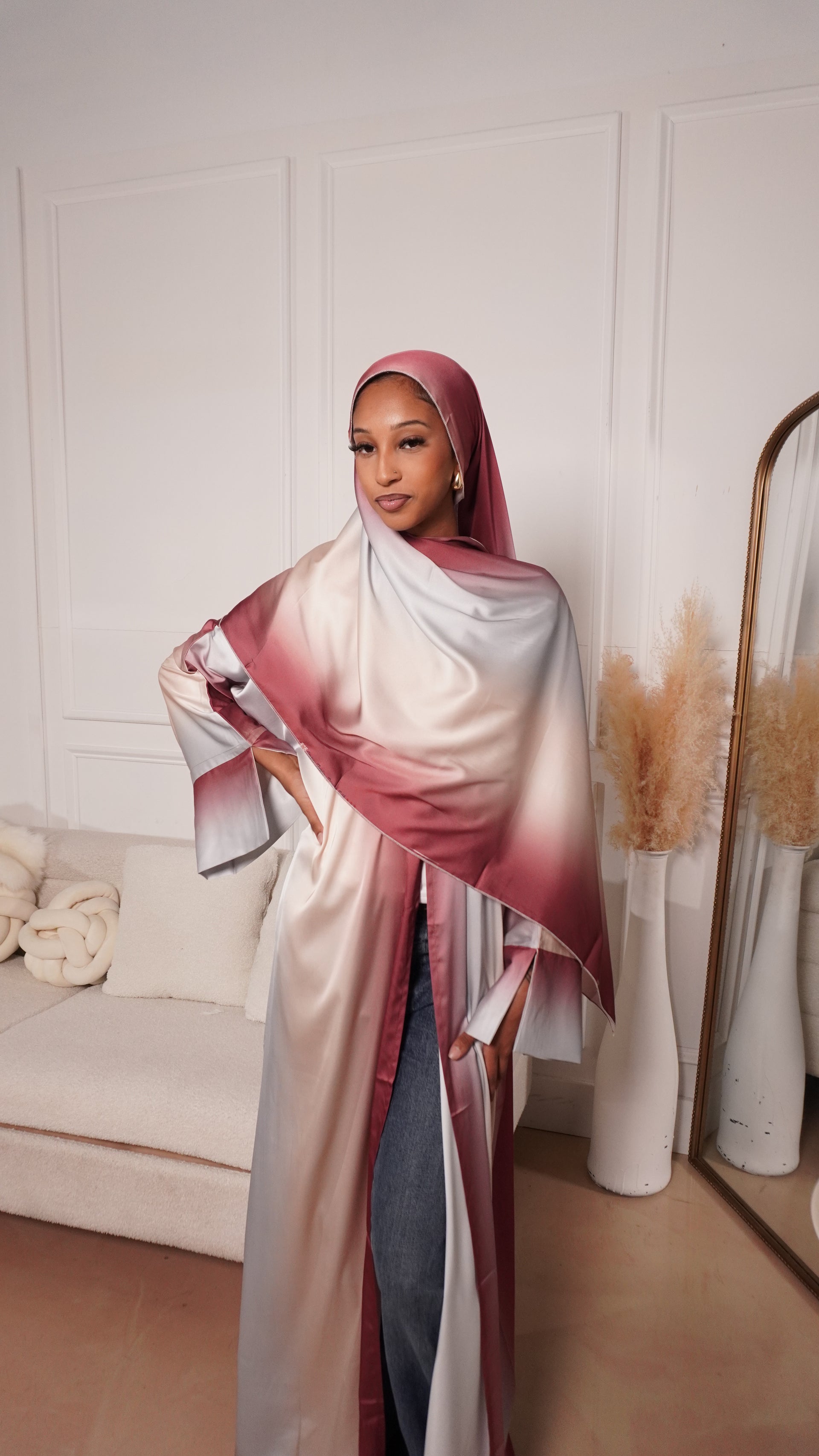 Rose Ombre Abaya