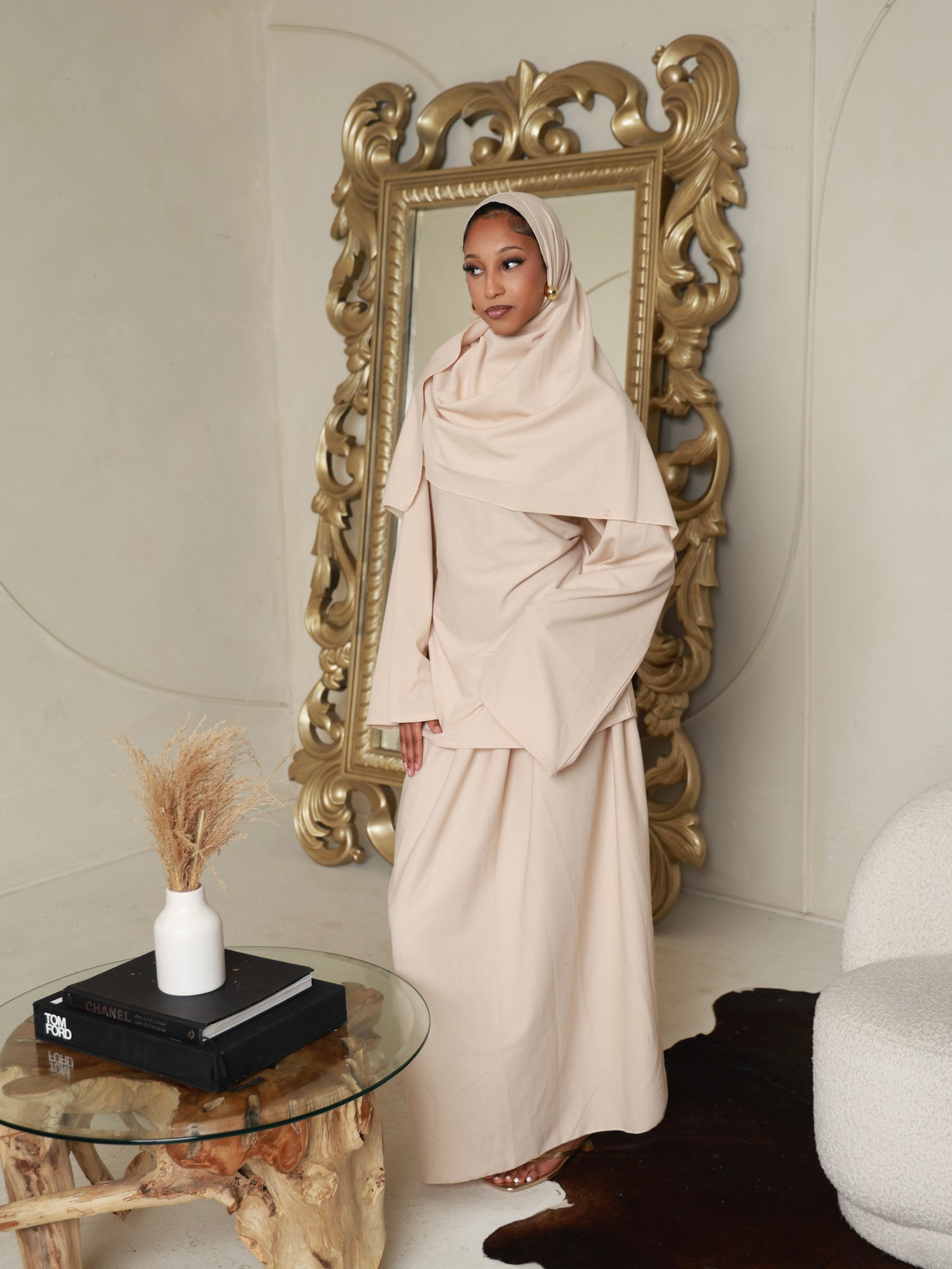 Alana Skirt Set in Cream