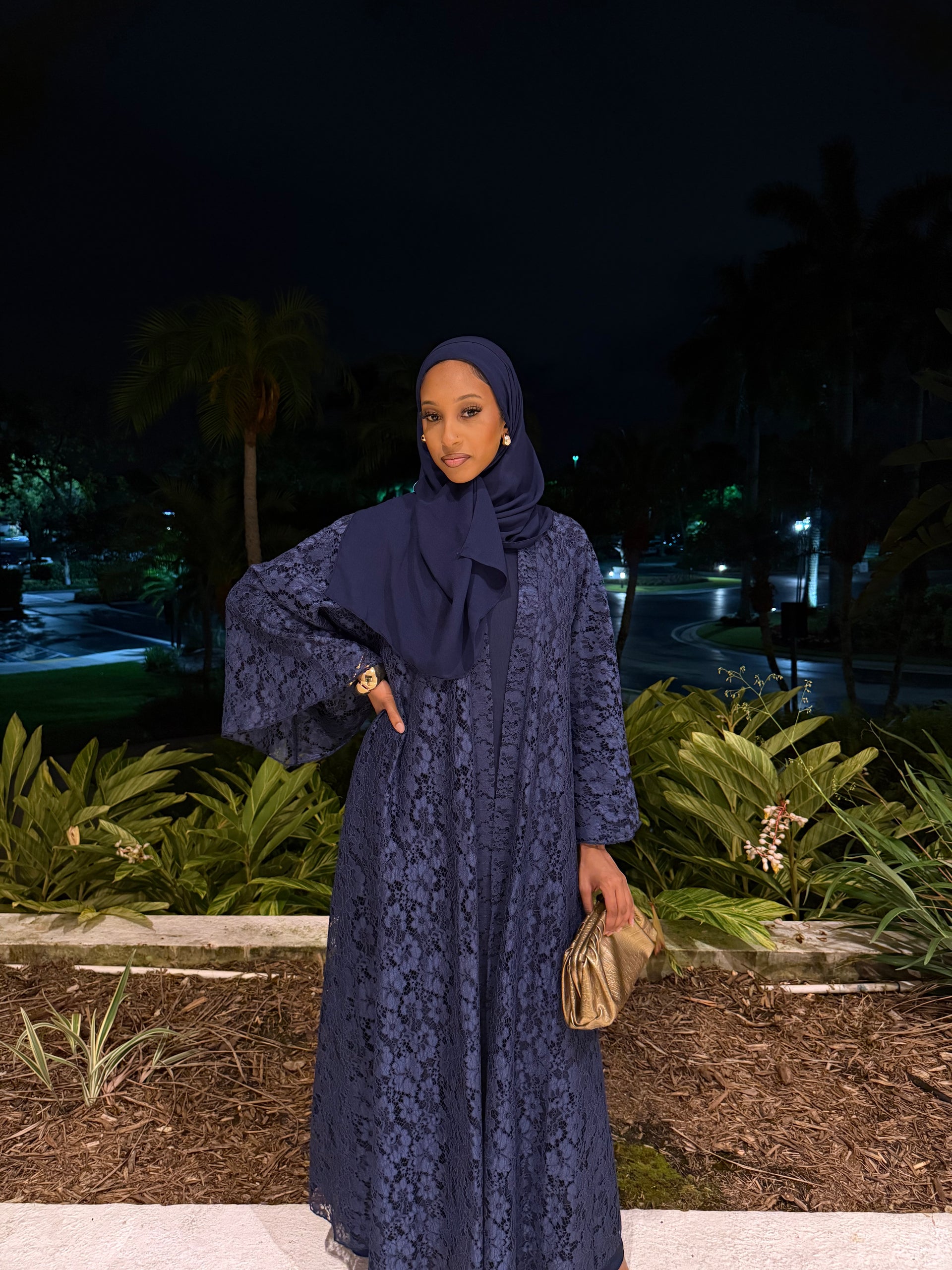 Aliyah Lace Set Navy Blue