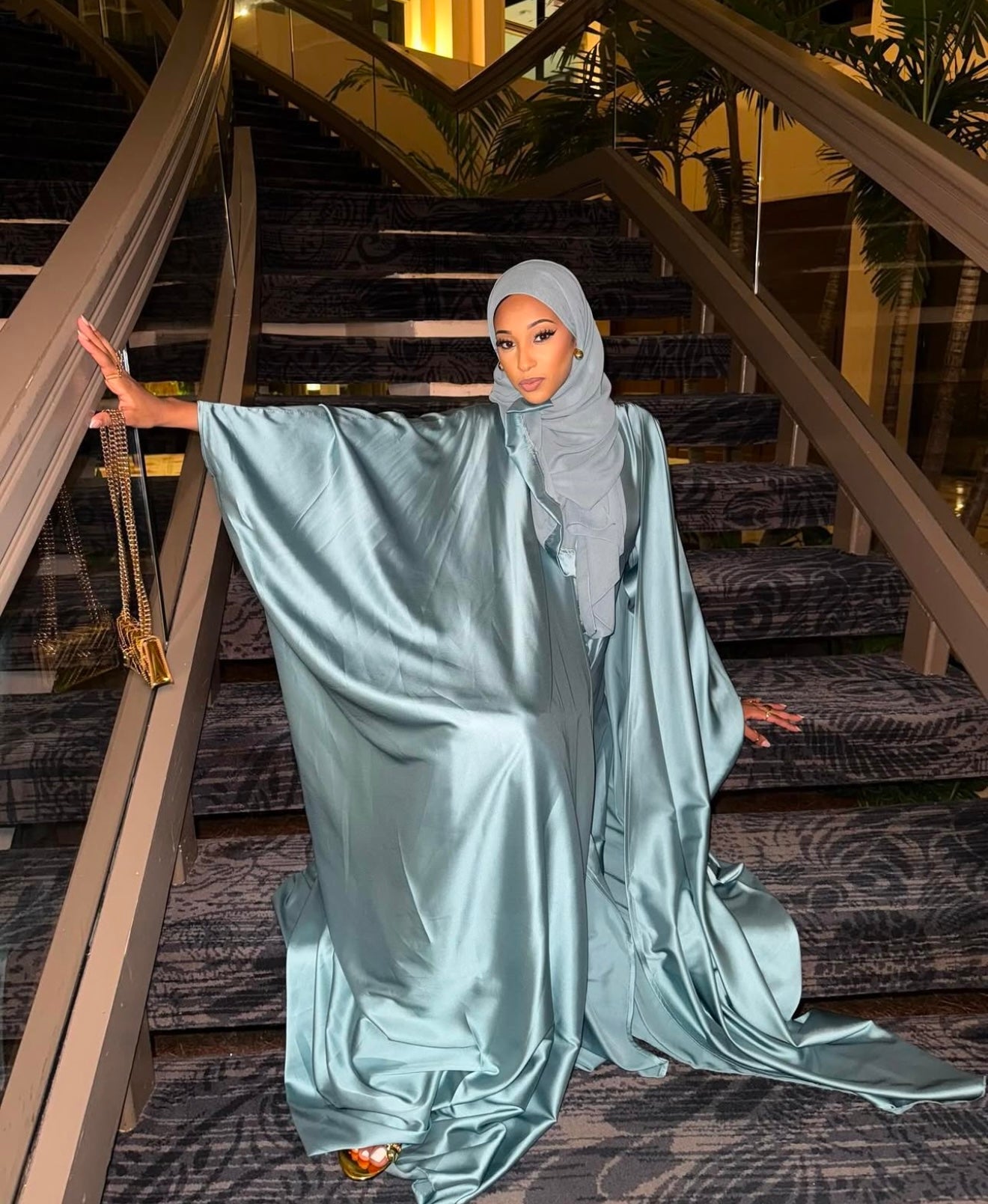 Silk Abaya Set
