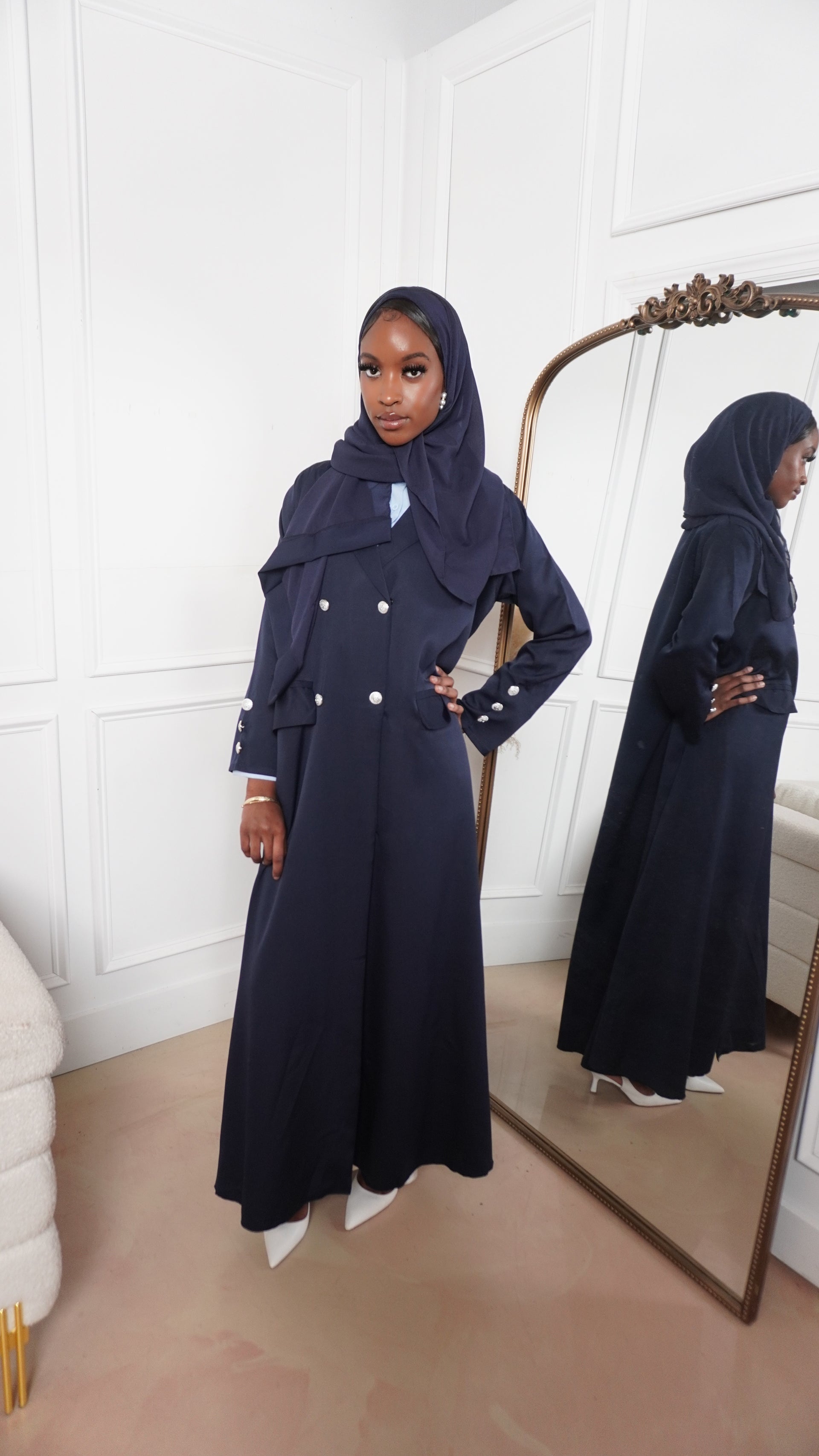 Blue Empire Abaya Set