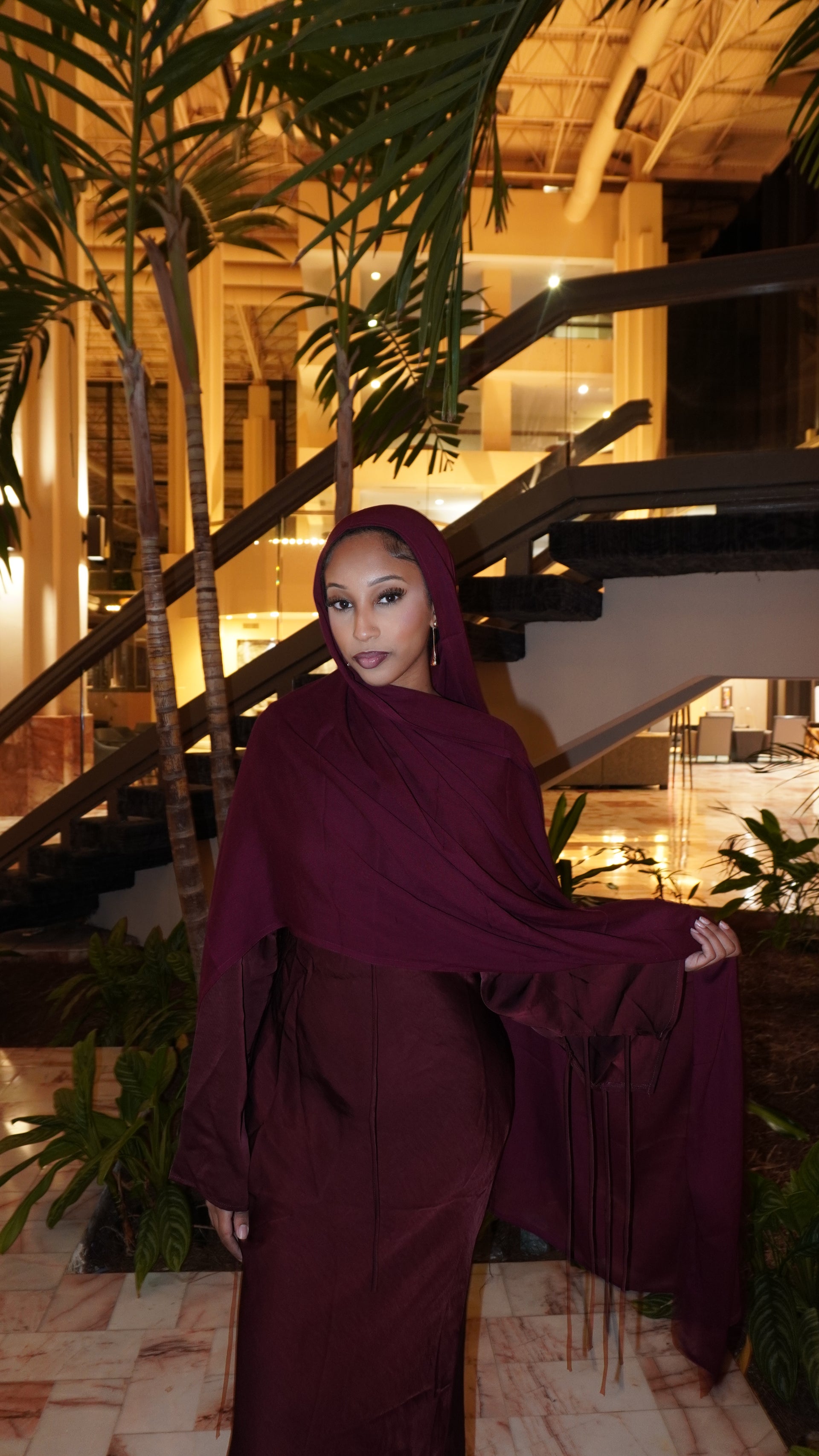 Aura Burgundy Dress