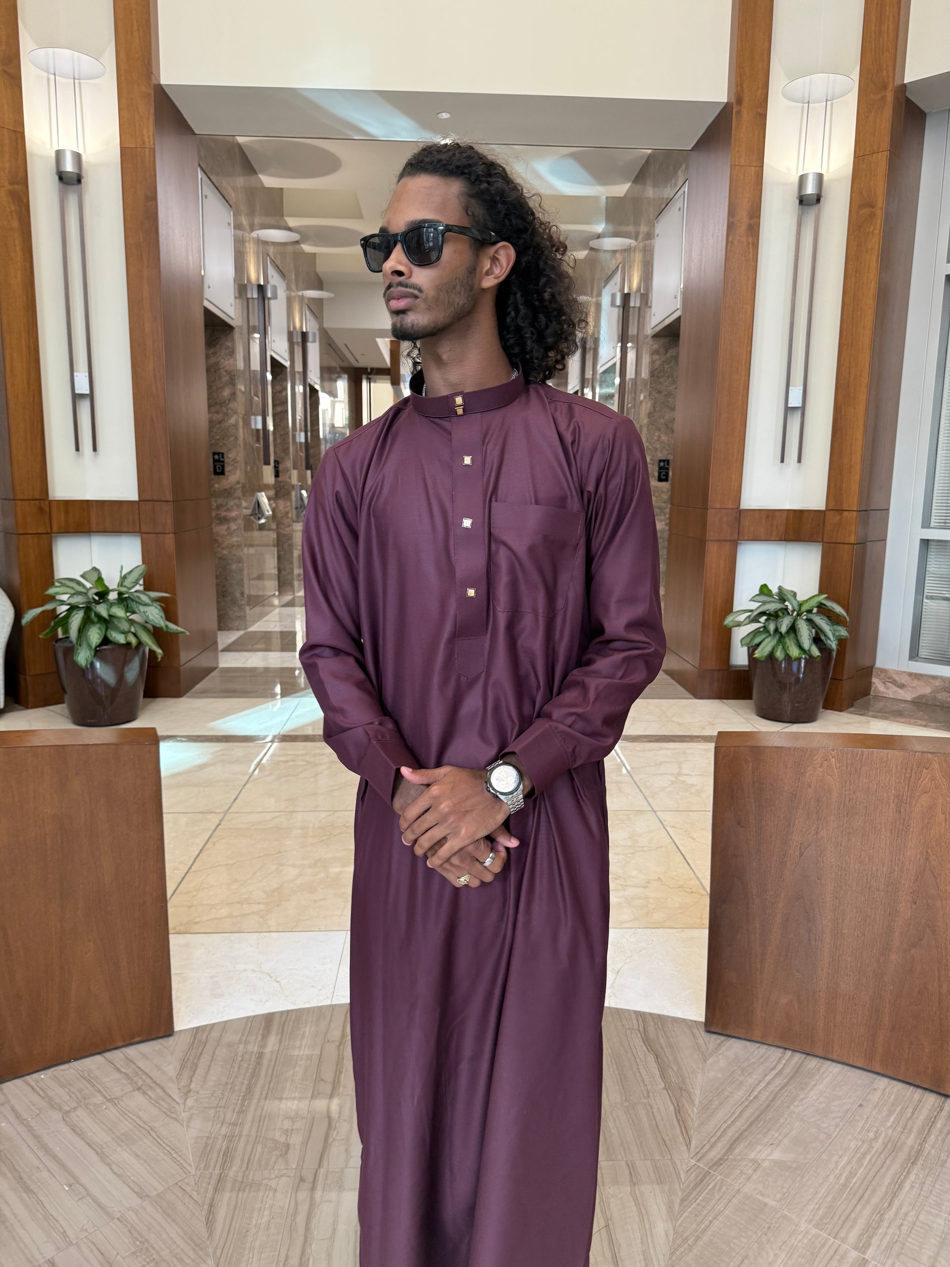 Burgundy Men’s Thobe