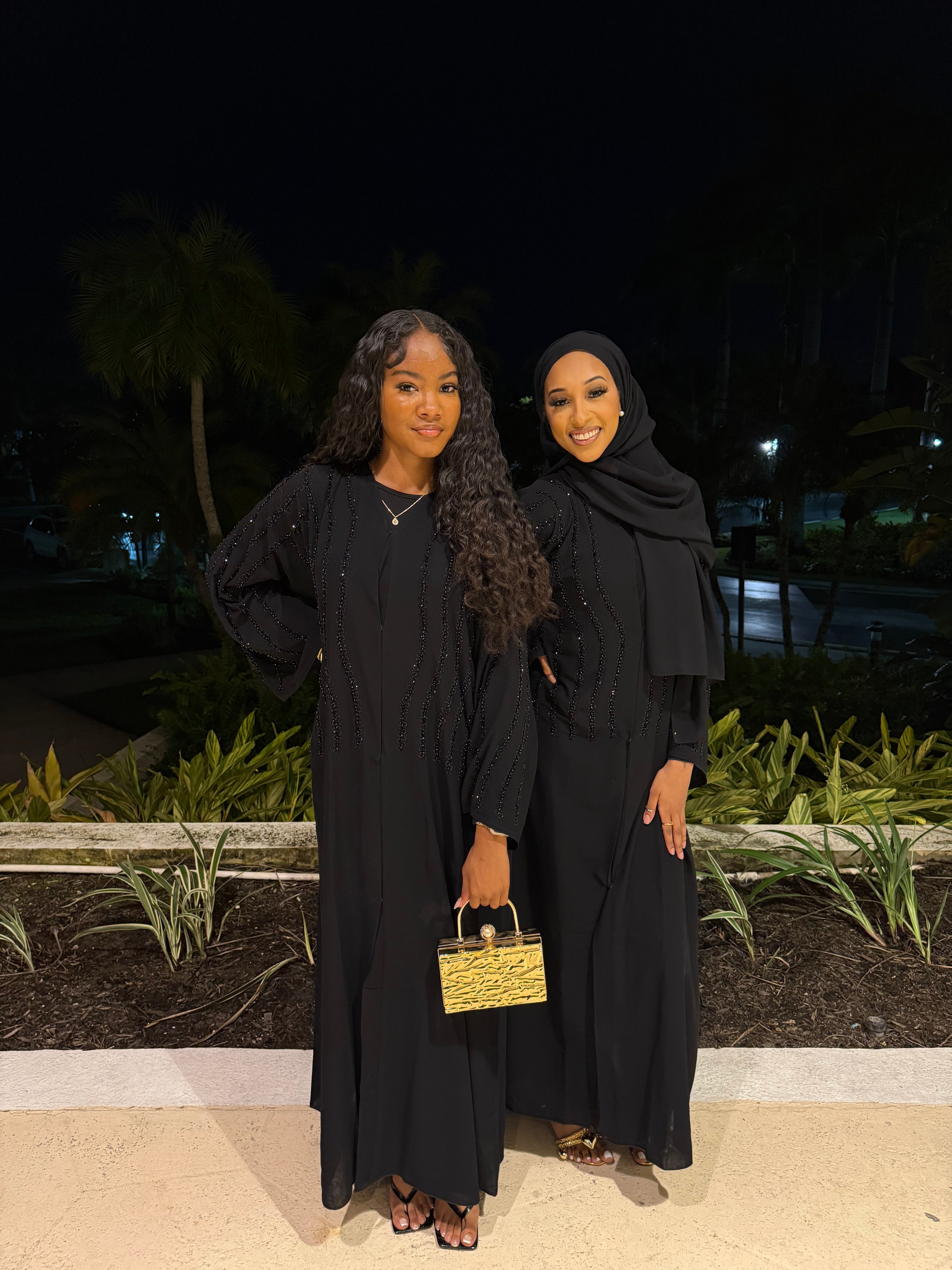 Amira Black on Black Abaya Set Amira Black on Black Abaya Set