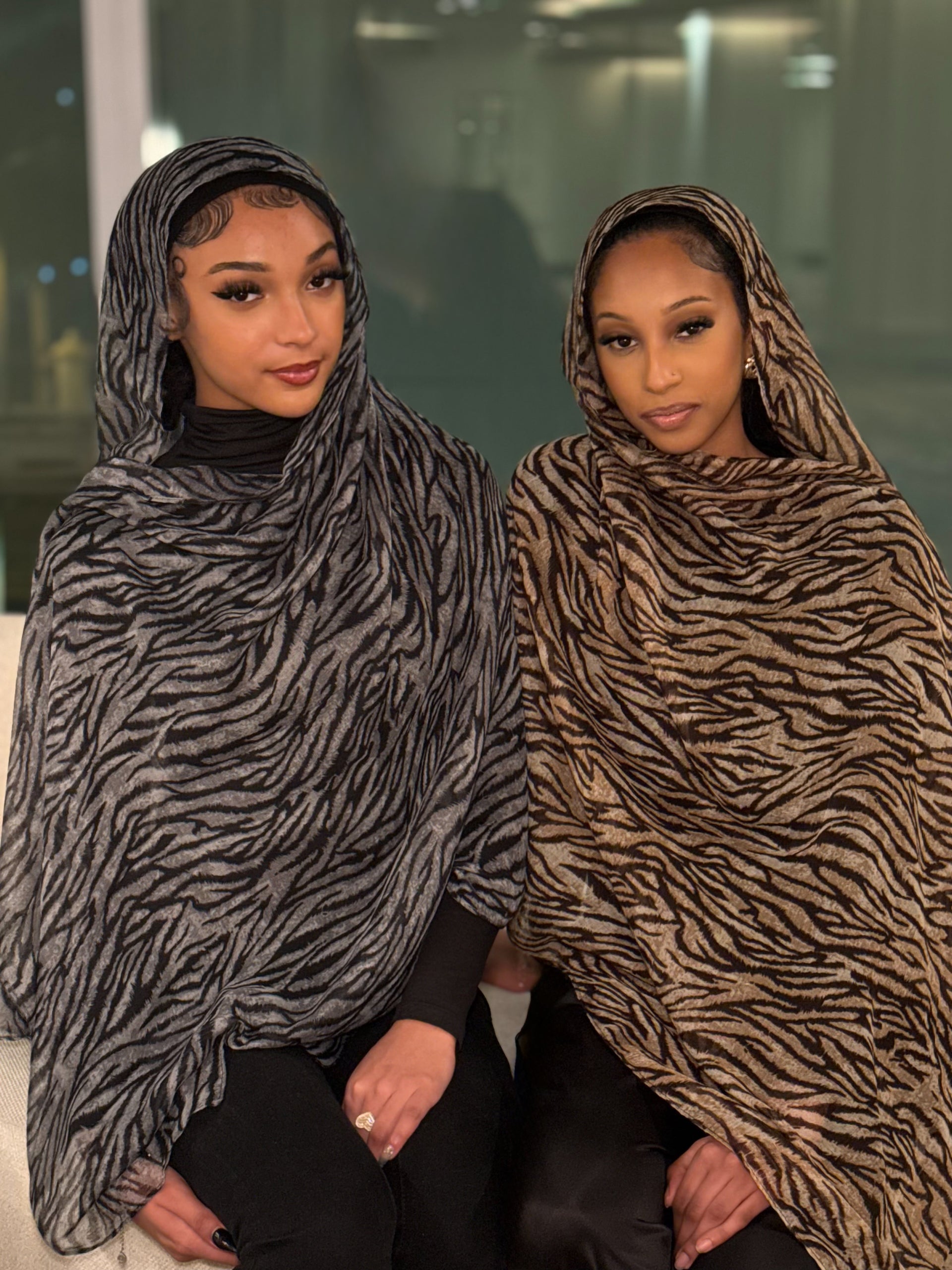 Midnight Zebra Hijab