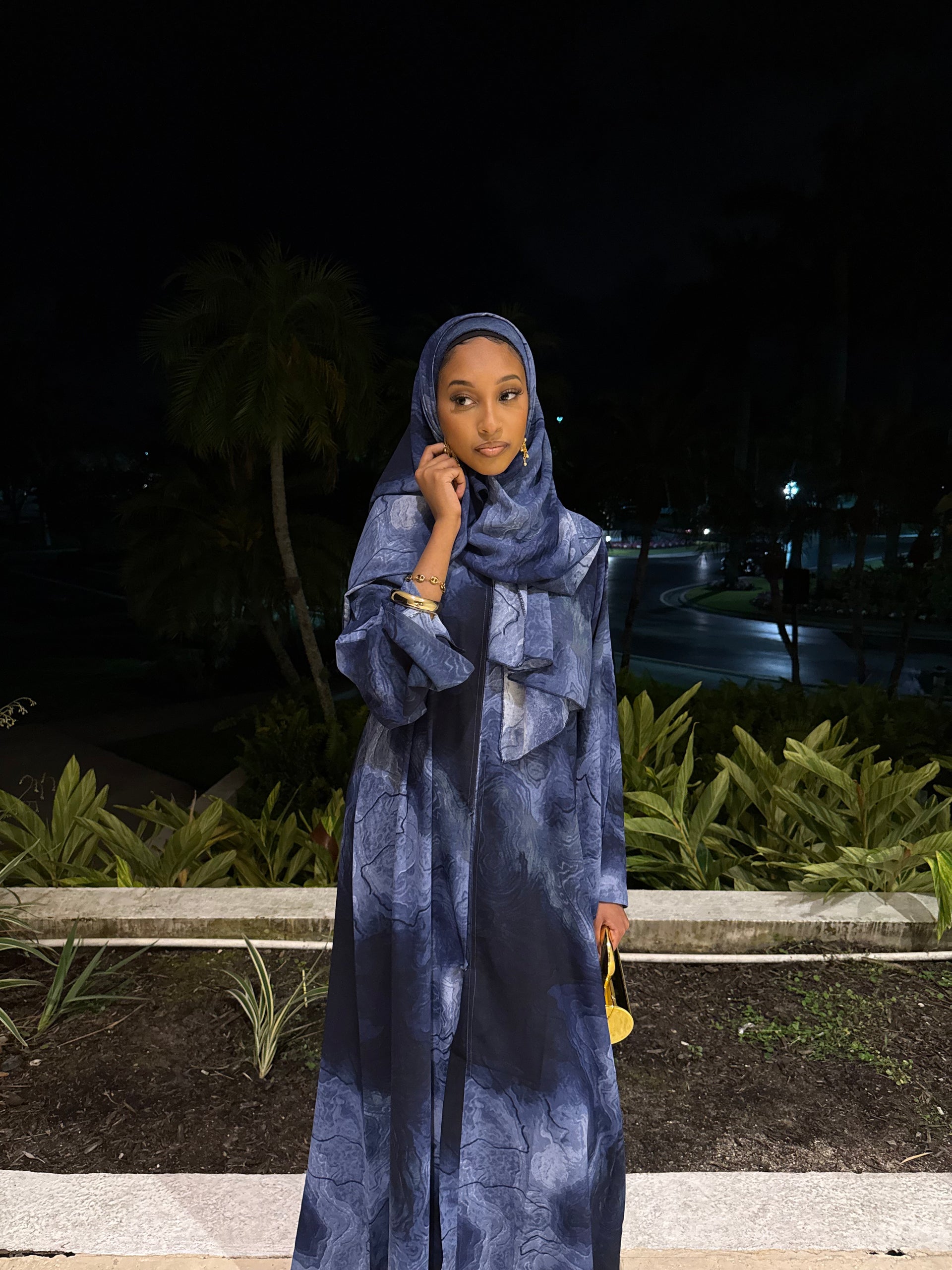 Watercolor Abaya Set