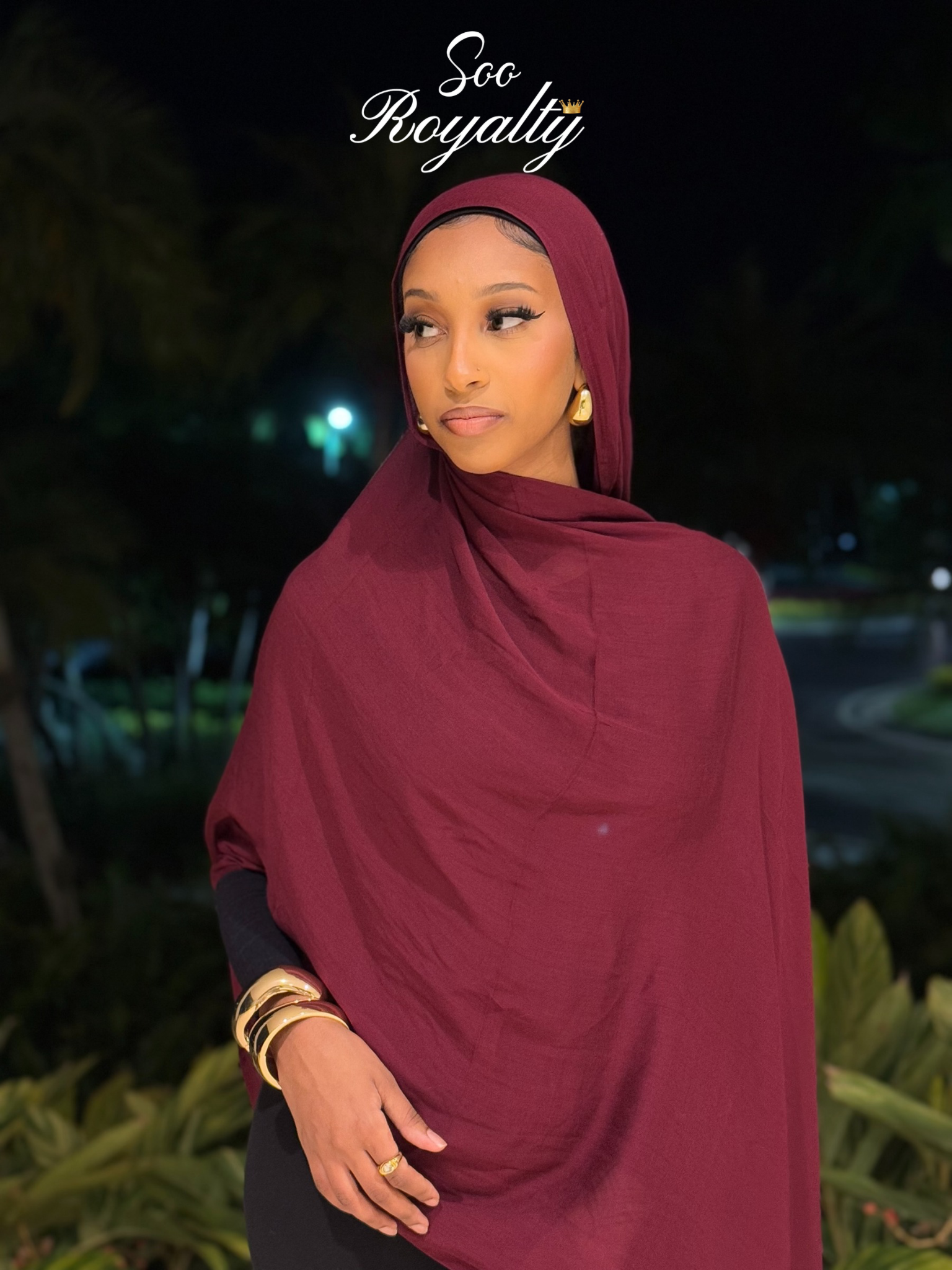 Burgundy Modal Hijab