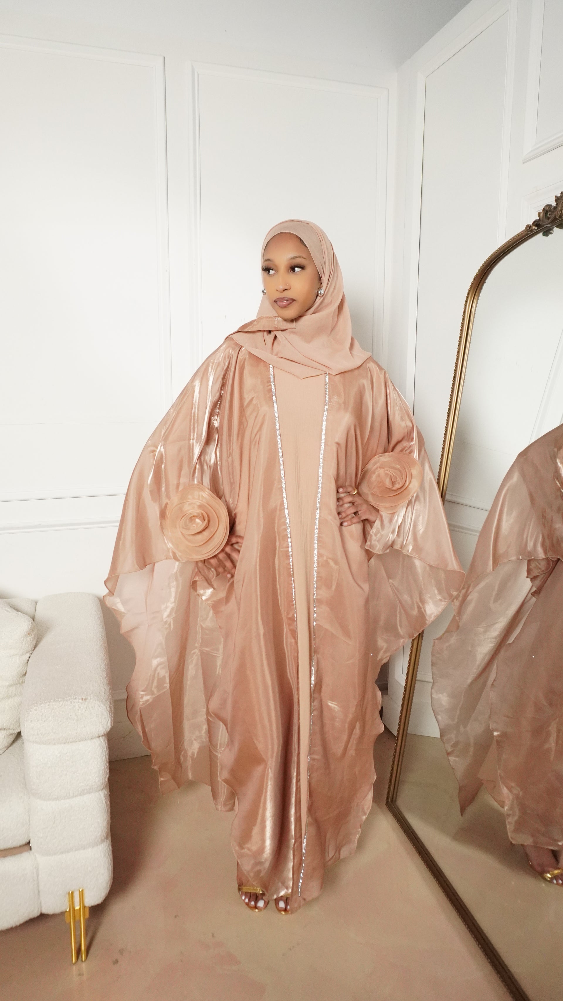Gold Rose Abaya