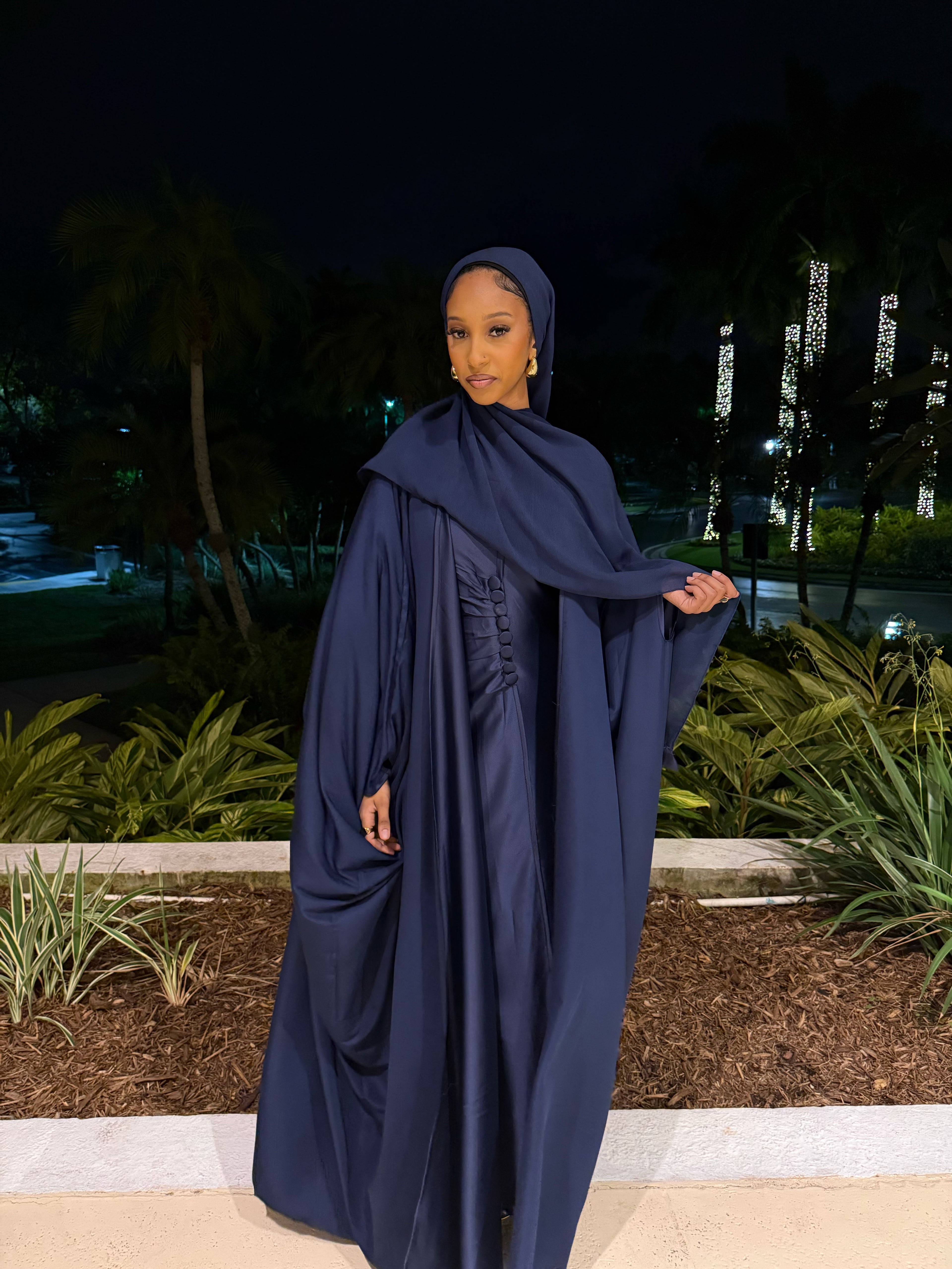 navy blue abaya dress Navy Blue Floral Maxi Dress Abaya
