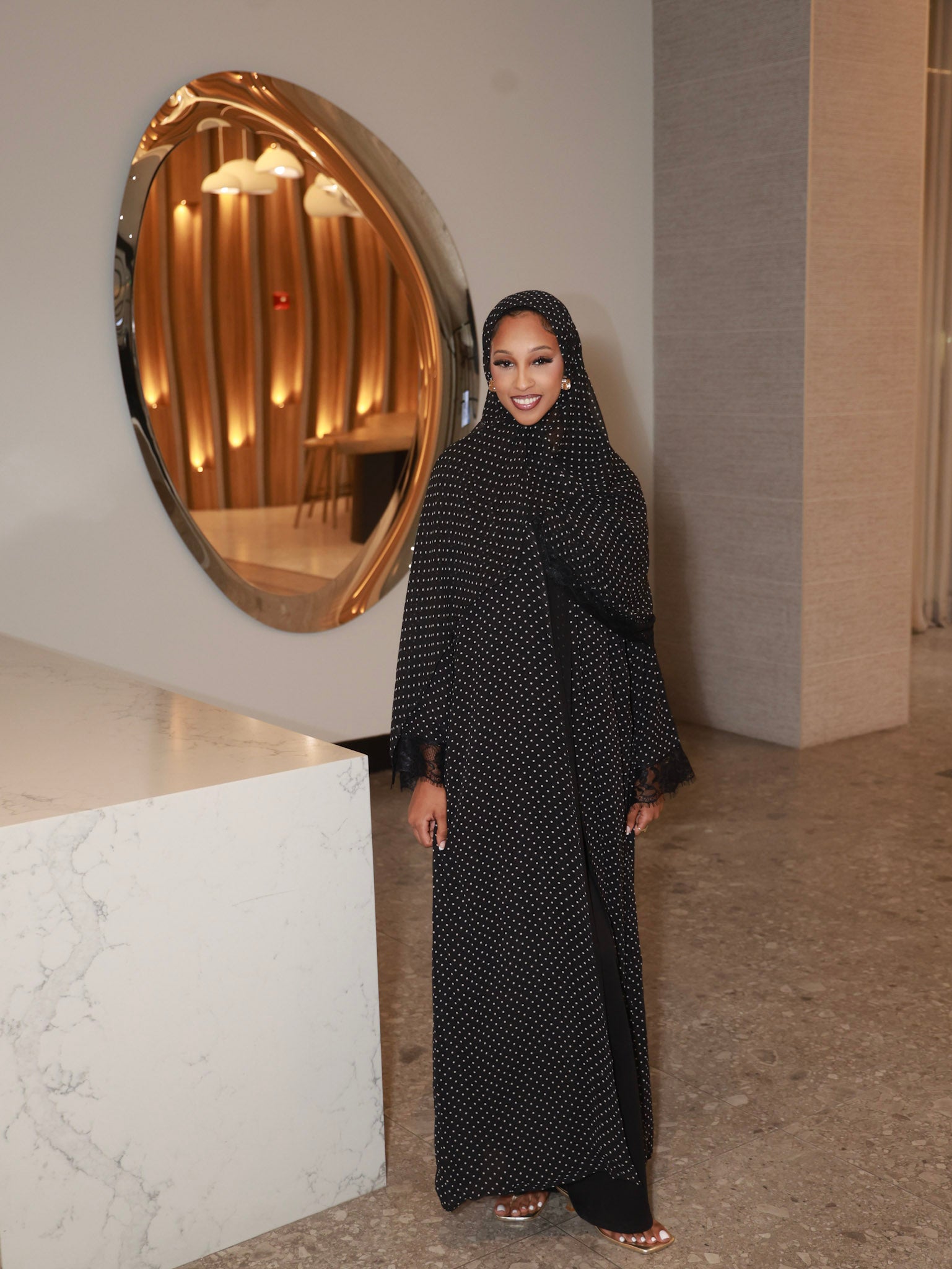 Polka Dot Abaya Set