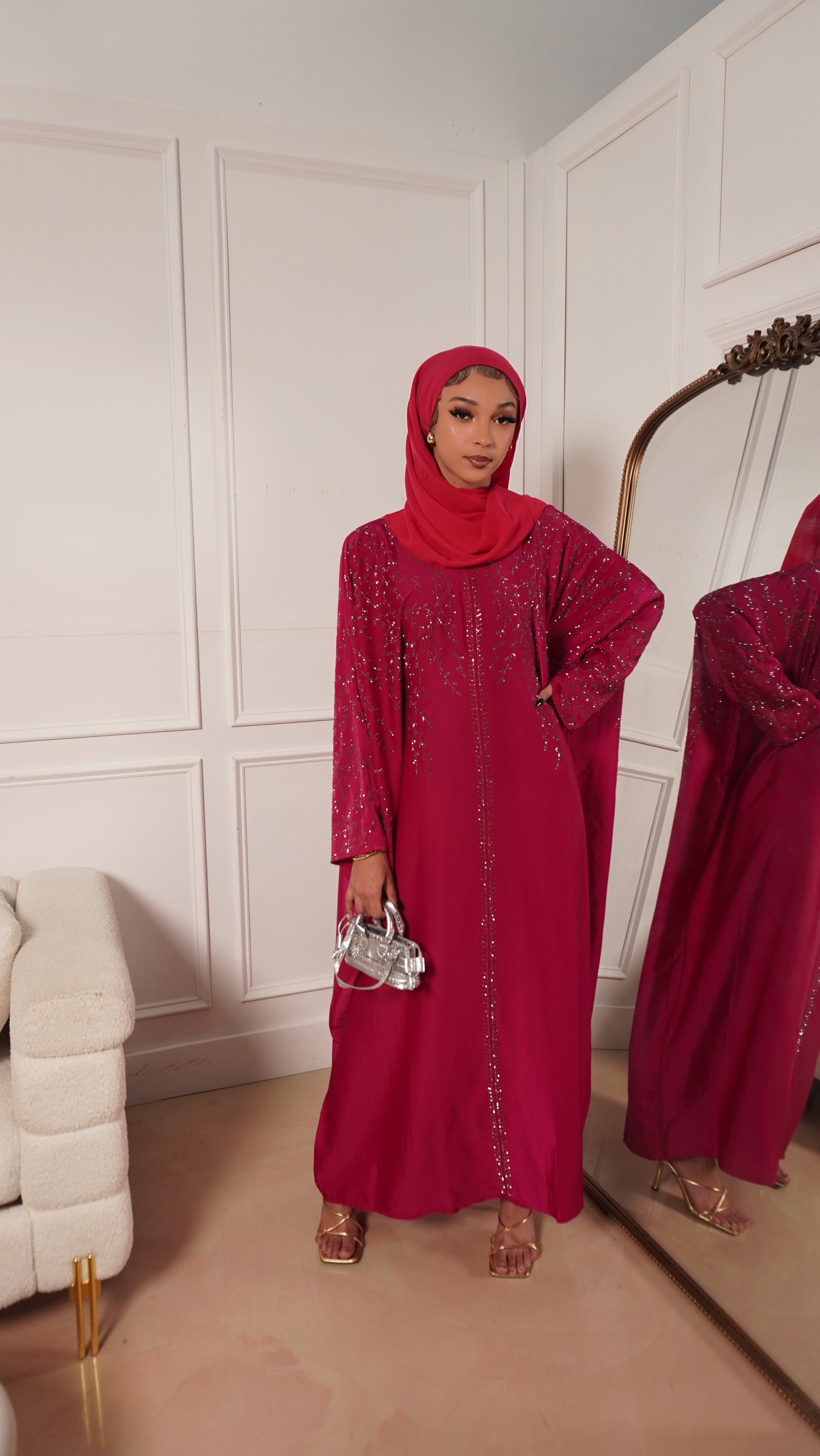 Pink Amirah Abaya Set